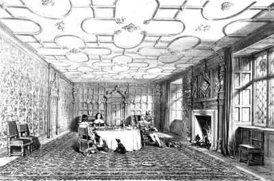 Dining Room, Levens, Westmorland by Joseph Nash